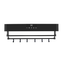 modern design wall mounted bathroom kitchen black smart black electric dry UV towel warmer towel rack